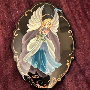 Angel Brooch with Blue Dress
